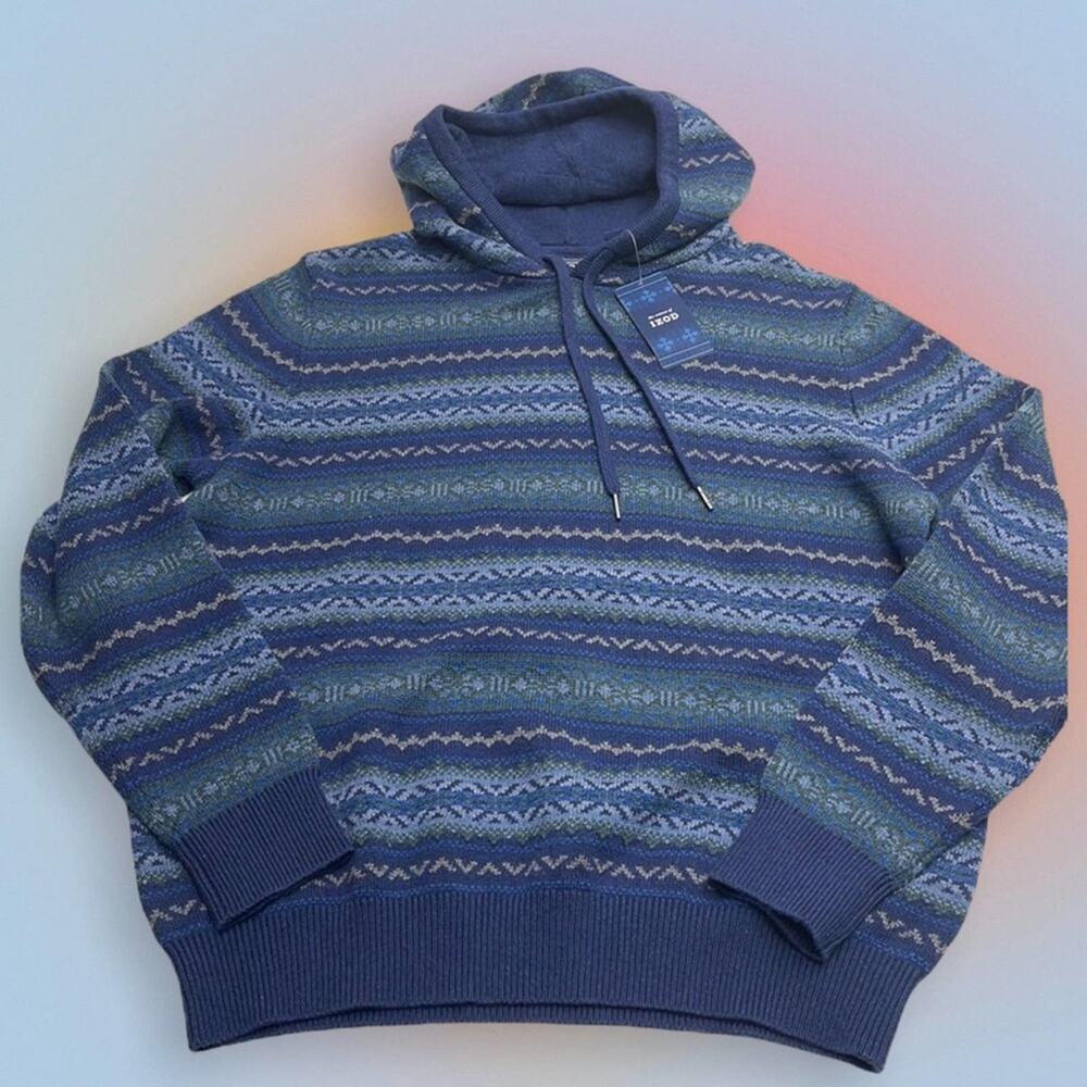 IZOD Women’s XL Blue Hooded Sweater / Sweatshirt